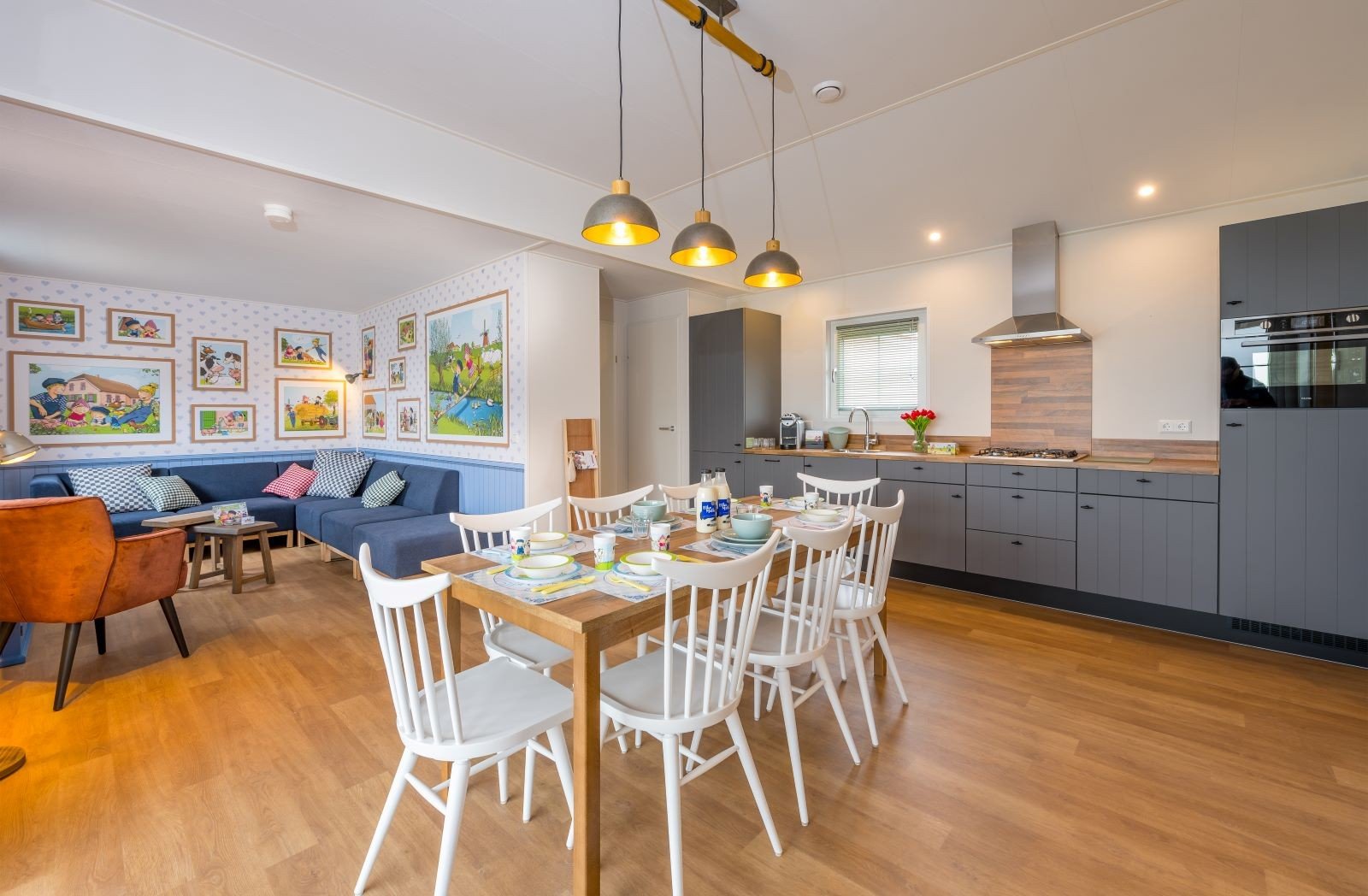 Accommodatie leefruimte Familie Resort Molenwaard
