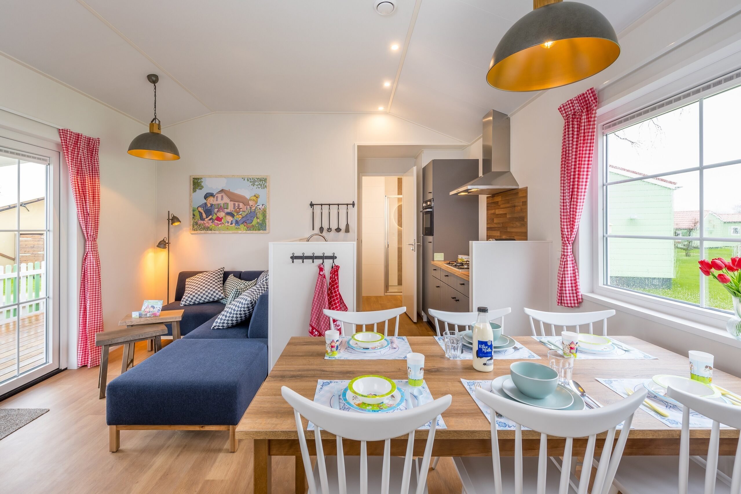 Accommodatie leefruimte familie resort molenwaard