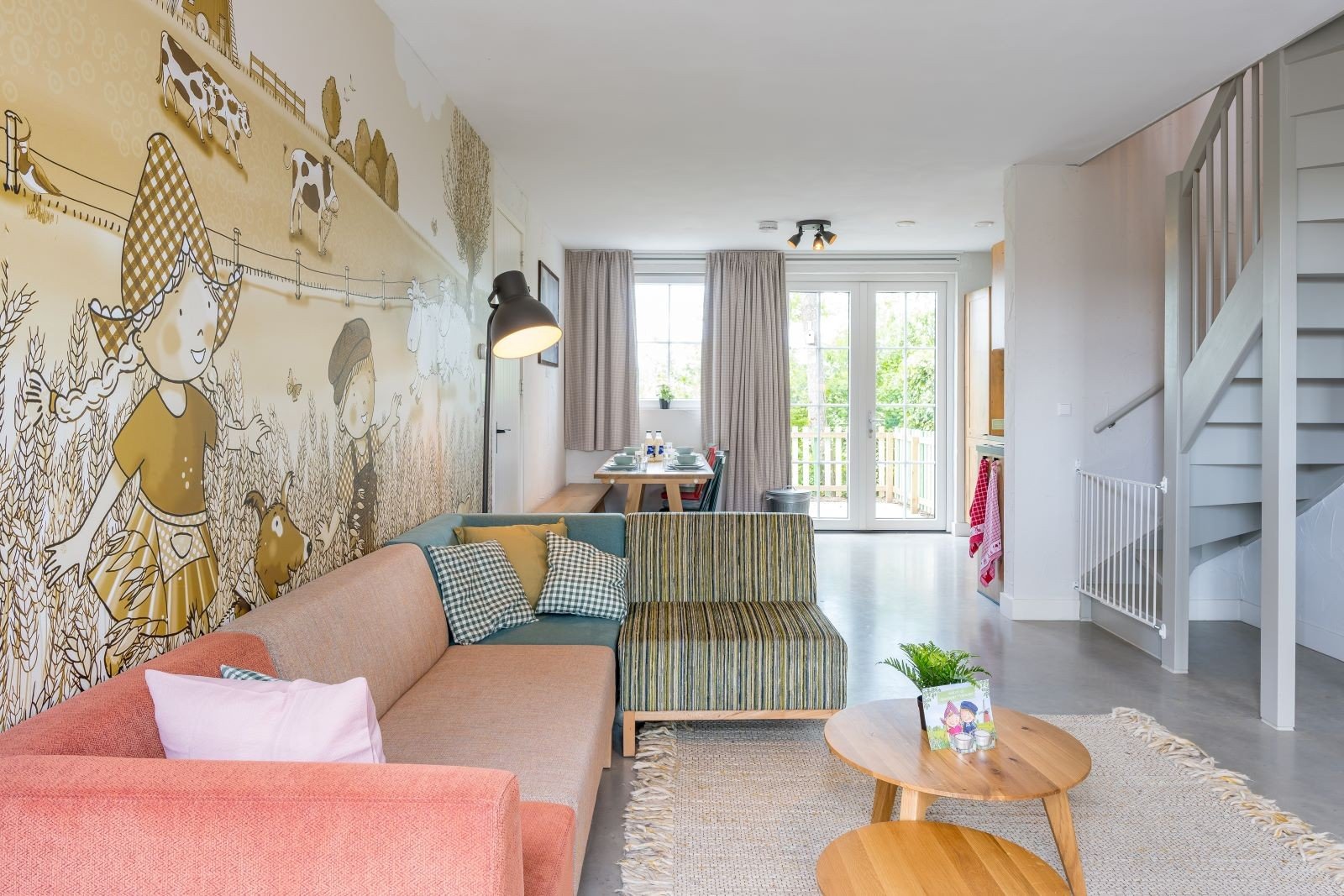 Hooischuur woonkamer familie resort molenwaard