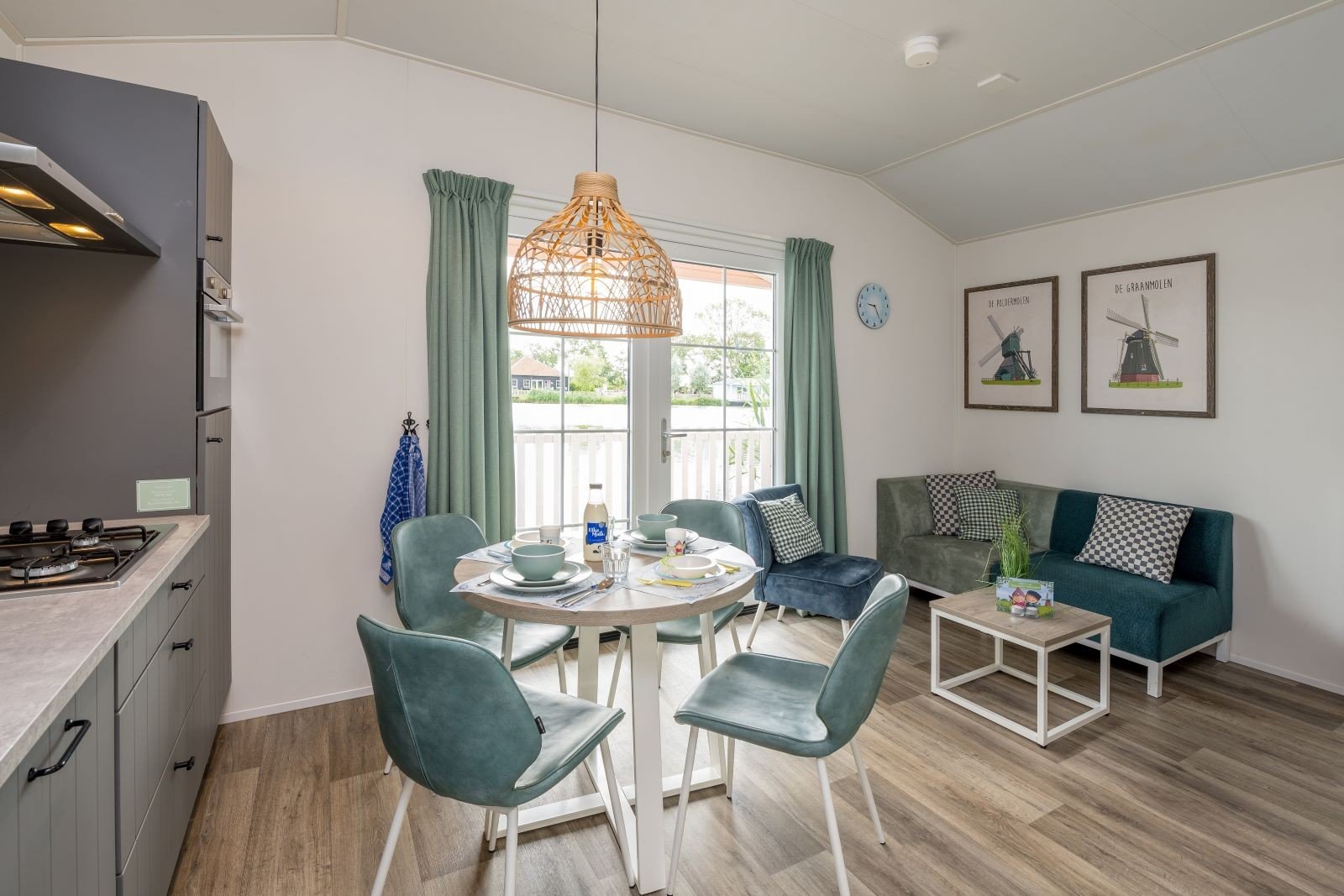 Kinderdijk cottage 4 personen leefruimte