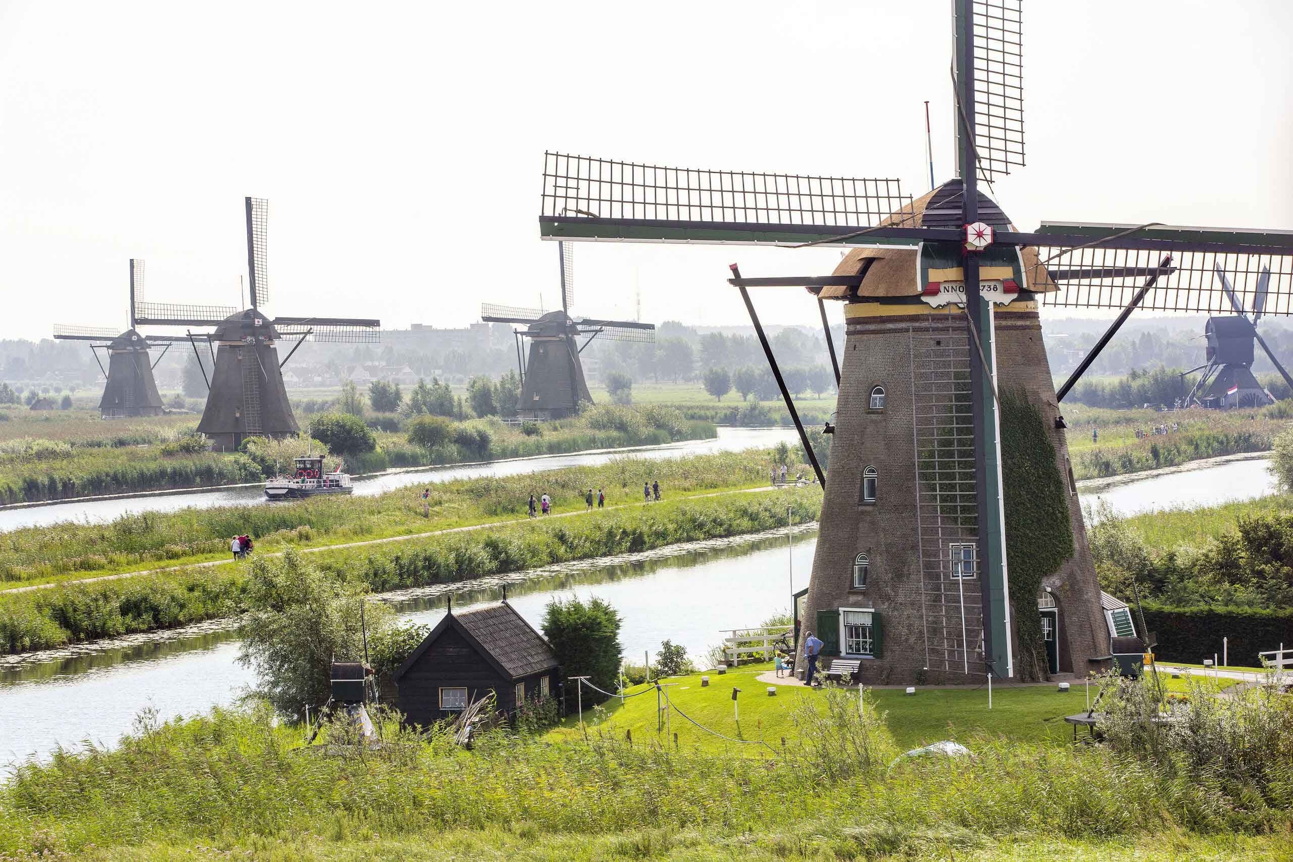 Panorama van kinderdijk molens