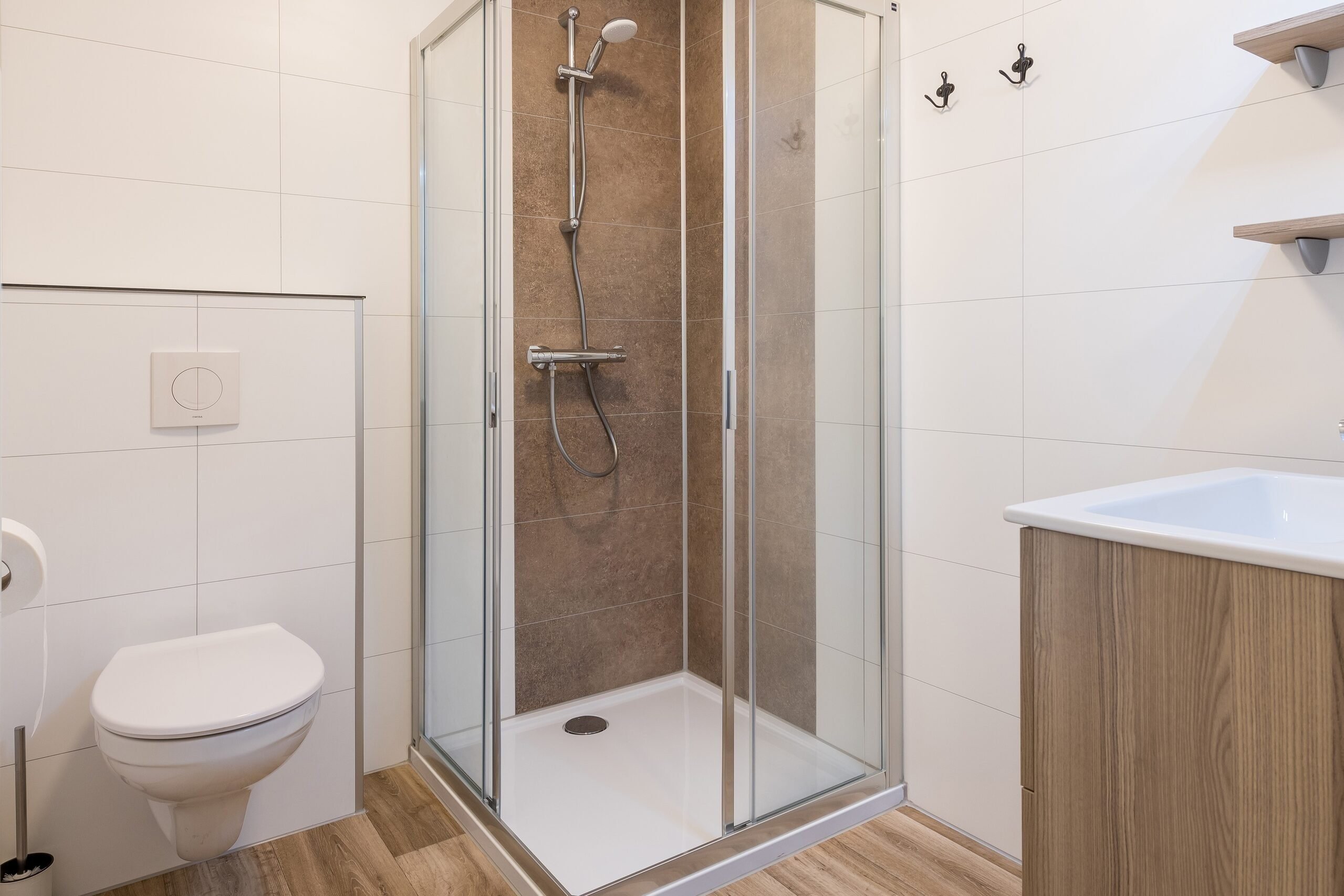 Badkamer in accommodatie bij Familie Resort Molenwaard